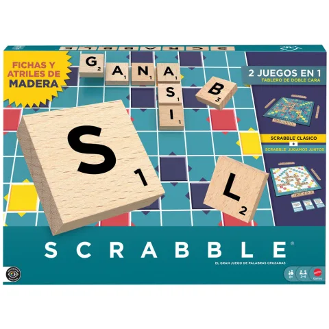 Joga Scrabble Core Wood da Mattel em espanhol