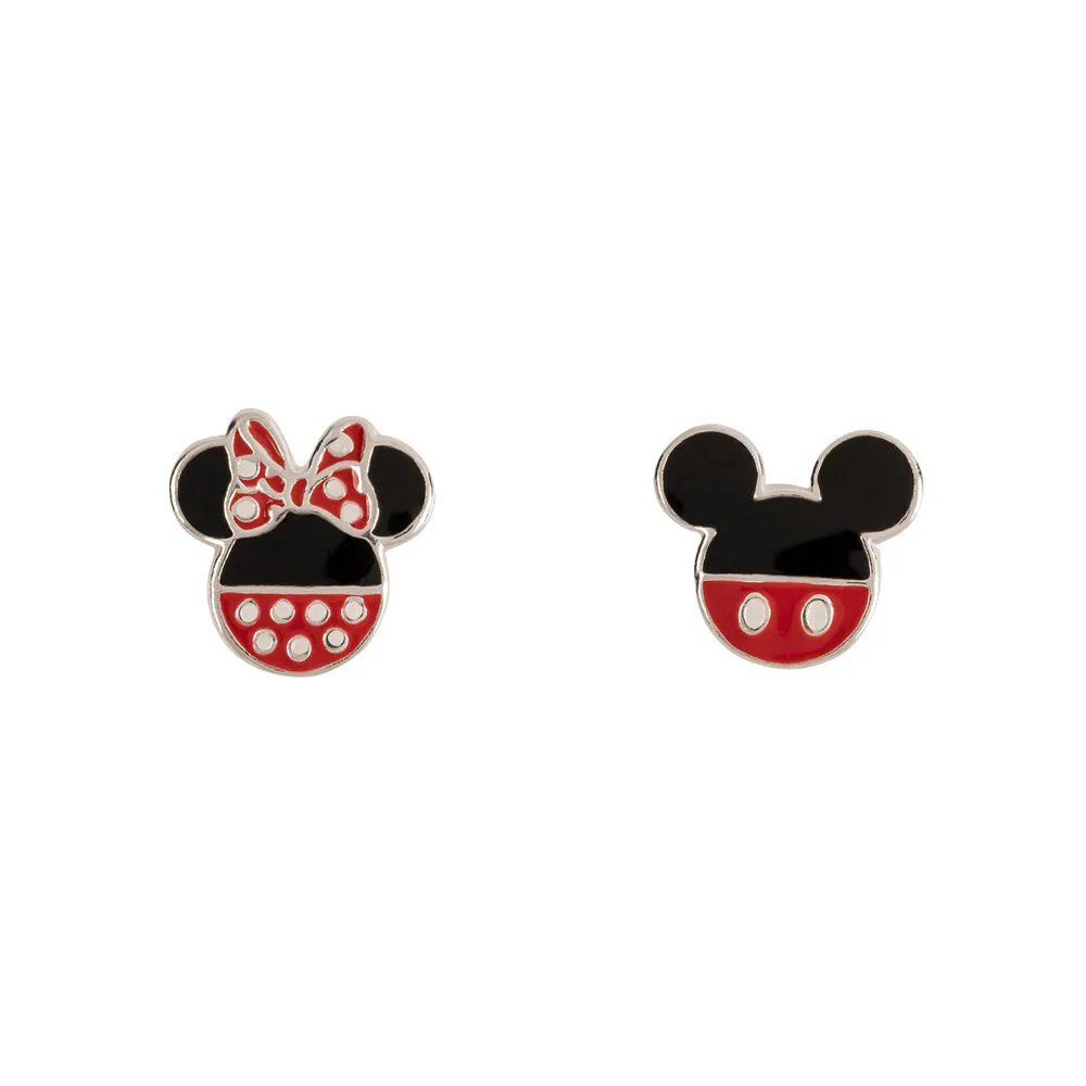 Descobre os Brincos Mickey e Minnie Disney em Prata 925