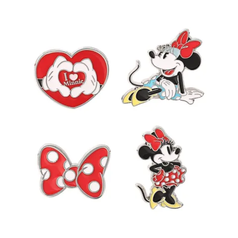 Personaliza os teus acessórios com o Set 4 Pins Minnie Mouse Disney