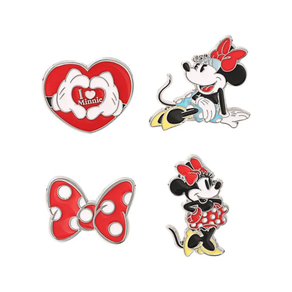 Personaliza os teus acessórios com o Set 4 Pins Minnie Mouse Disney