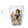 Bebe com a Branca de Neve: caneca de vidro das Princesas Disney