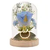 Ilumina o teu espaço com a Cúpula de Flor de Néon Cinderela Princesas Disney da Widdop & Co. Base de madeira rústica e brilho especial. Descobre!