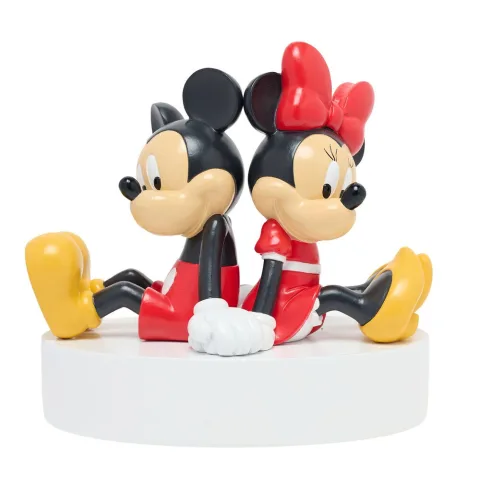 Mealheiro Minnie e Mickey Disney em resina de 20 cm da Widdop & Co. Uma peça decorativa e útil para juntar poupanças. Encontra-o na loja e oferece com estilo.