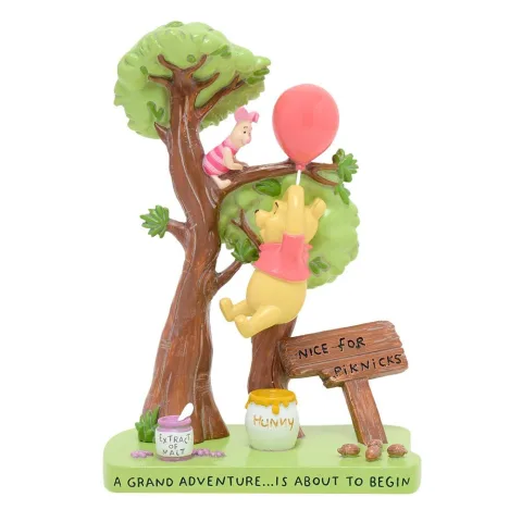 Pooh e Piglet juntos numa figura decorativa Disney