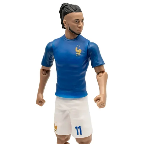 Figura articulada de Olise da Seleção Francesa com 20 cm. Um colecionável de futebol para adeptos que gostam de ter os jogadores favoritos em miniatura.