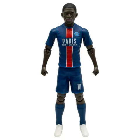 Futebol em versão articulada: figura de Dembélé do Paris Saint-Germain com 20 cm. Uma peça para adeptos e colecionadores que gostam de mudar de pose.