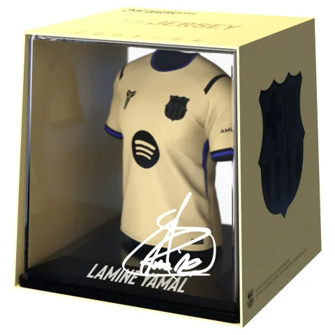 Descobre a mini camisola de Lamine Yamal do FC Barcelona