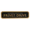 Placa decorativa Privet Drive Harry Potter em metal preto