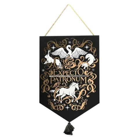 Placa de parede Patronus Animals Harry Potter em madeira preta