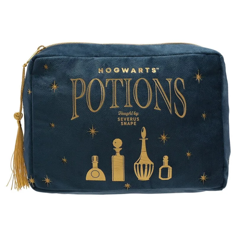 Nécessaire Harry Potter em veludo azul inspirada nas aulas de Poções de Severus Snape