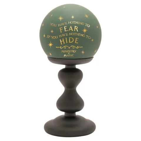 Candeeiro decorativo Ministério da Magia Harry Potter em vidro verde mate