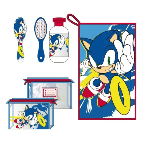 Conjunto nécessaire de higiene do Sonic com 23 x 15 x 8 cm