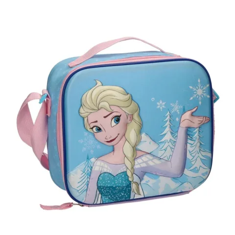 Dá um toque de magia à merenda com a Bolsa Porta-Merendas 3D Elsa Frozen Disney da Cerdá. Leve
