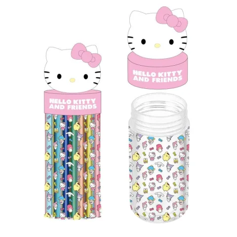 Estojo Cilíndrico Hello Kitty da Cerdá com 6