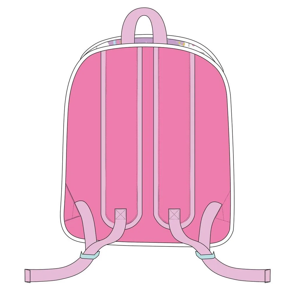 em poliéster e EVA. Uma mochila infantil com relevo