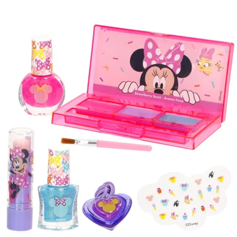 Descobre o Conjunto de Maquilhagem Não Tóxico Minnie Disney