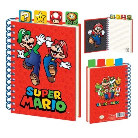 Caderno A5 Super Mario para apontamentos