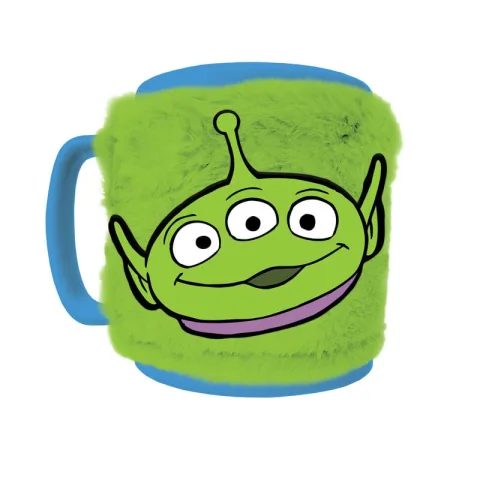 Uma caneca de 440 ml com capa de peluche do Alien de Toy Story: cerâmica e nylon