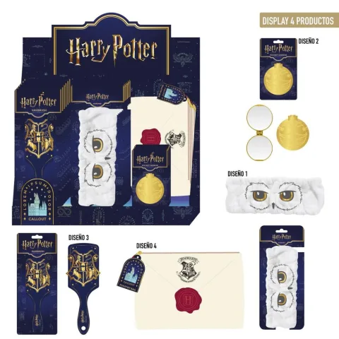 Expositor de artigos de beleza Harry Potter com 4 designs inspirados na saga. Encontra presentes mágicos para fãs de Hogwarts na Loja dos Brinquedos.