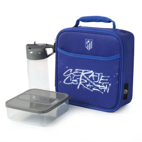Conjunto do Atlético de Madrid com bolsa térmica em poliéster 600D
