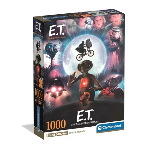 Monta o clássico do cinema com o puzzle E.T. O Extraterrestre de 1000 peças da Clementoni. 98 x 33 cm depois de montado