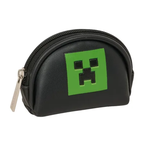 Porta-moedas de Minecraft com compartimento de fecho e apenas 9