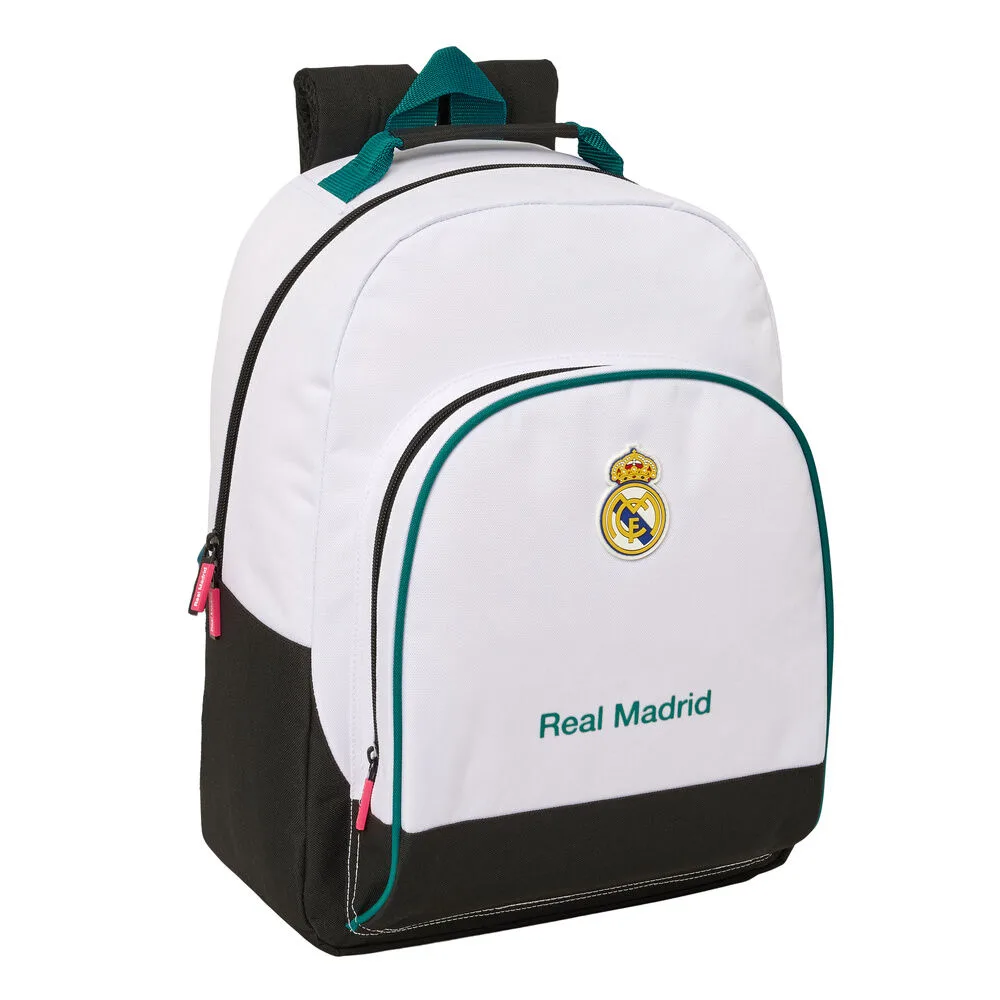 Mochila adaptável Real Madrid 26/27 de 42 cm com bolso frontal grande