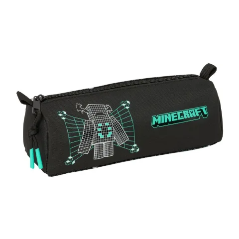 Estojo de um compartimento com fecho de correr e o tema Minecraft Screen. Mede 21 x 8 x 7 cm e é ideal para canetas e lápis. Explora a linha da Safta.