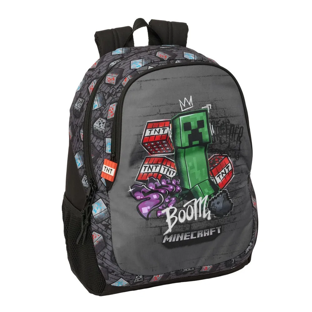 Mochila Minecraft Graffiti 44 cm com dois compartimentos grandes e duplo cursor nos fechos. A de maior capacidade da série. Descobre-a na Loja dos Brinquedos.