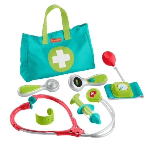 Maleta de Médico Pequena da Fisher-Price com 7 peças: estetoscópio