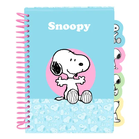 Caderno A5 do Snoopy da Safta