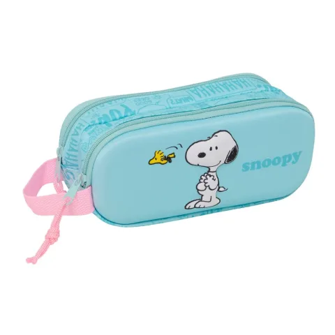 Estojo duplo 3D do Snoopy da Safta