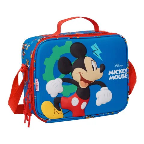 Leva o lanche com estilo na Bolsa Térmica 3D Mickey Mouse Disney da Safta. Interior forrado a alumínio