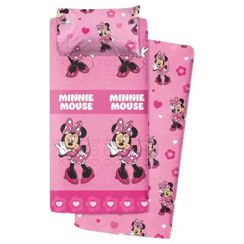 Lençóis Minnie Disney em algodão para cama de 105 cm. Dá um toque Disney ao quarto das crianças e encontra uma prenda útil para as fãs da Minnie Mouse.