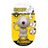 Porta-chaves Flashies Snoopy Peanuts com figura 3D e luz que acende ao pressionar a cabeça. Descobre este acessório divertido na Loja dos Brinquedos.