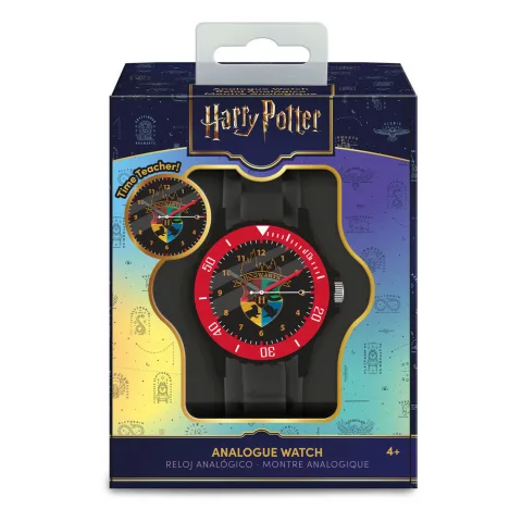 Relógio analógico Harry Potter com bracelete de silicone