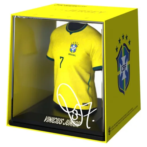 Coleciona o futebol brasileiro com a Figura Mini Camisola de Vini Jr da Seleção Brasileira
