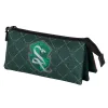 Estojo triplo Slytherin Harry Potter com três compartimentos para lápis