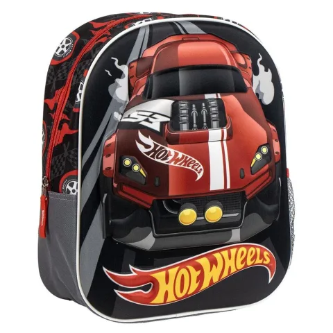 Mochila 3D Hot Wheels de 31 cm da Cerdá em 67% poliéster e 33% EVA. Com 25 x 31 x 10 cm