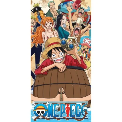 Toalha de microfibra com as personagens de One Piece