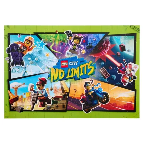 Puzzle de chão LEGO com 50 peças e dupla face