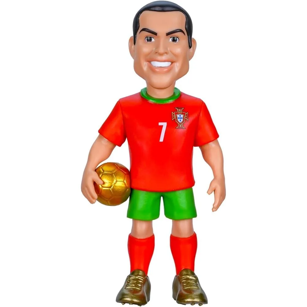 com 12 cm de altura. Artigo de futebol para expor na estante.