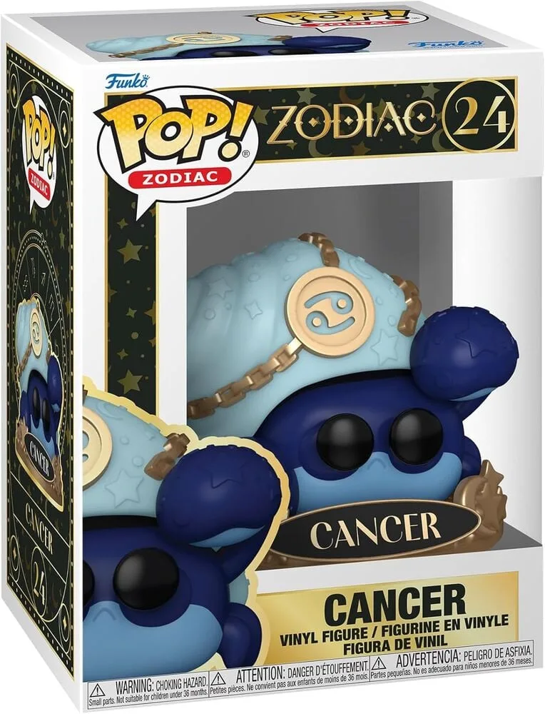 o signo de Caranguejo em vinil com caixa de oferta. Uma prenda pessoal para quem faz anos entre junho e julho. Descobre-a!