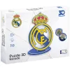 Monta o emblema do teu clube com o Puzzle 3D Escudo Real Madrid da Banbo Toys. Peças em plástico que encaixam sem cola