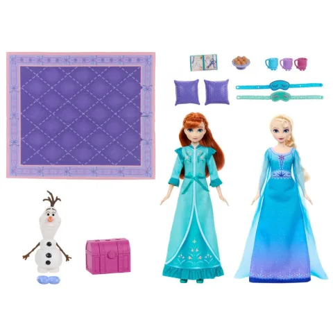 Recria uma festa do pijama em Arendelle com Elsa