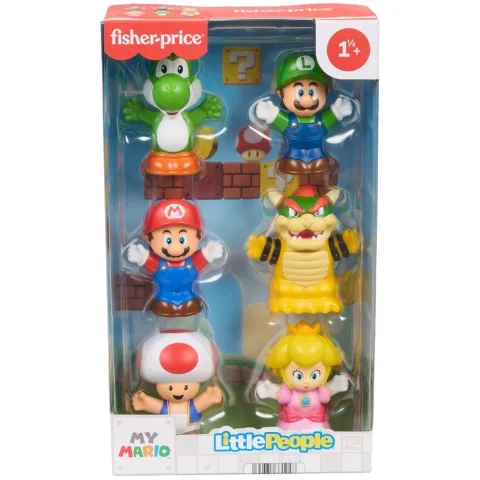 Conjunto de 6 Figuras Super Mario Bros Little People da Fisher-Price: Mario