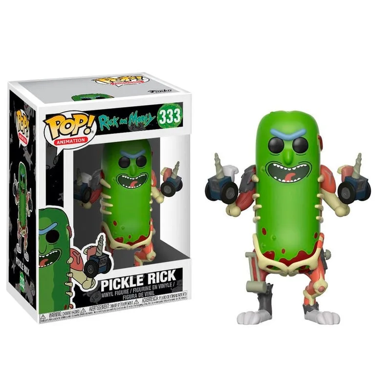 Figura de vinil Funko POP! de Pickle Rick; peça de vinil de Rick and Morty pensada para fãs e colecionadores. Ideal para oferecer a fãs e colecionadores.